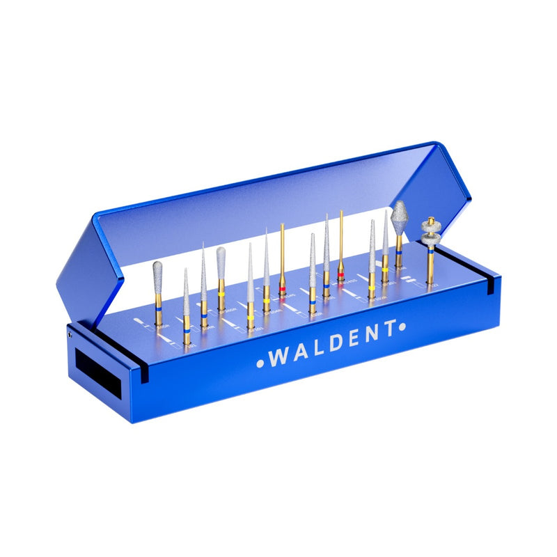 Waldent Crown & Bridge Tooth Preparation Diamond Bur Kit (Set of 14)