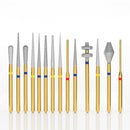 Waldent Crown & Bridge Tooth Preparation Diamond Bur Kit (Set of 14)